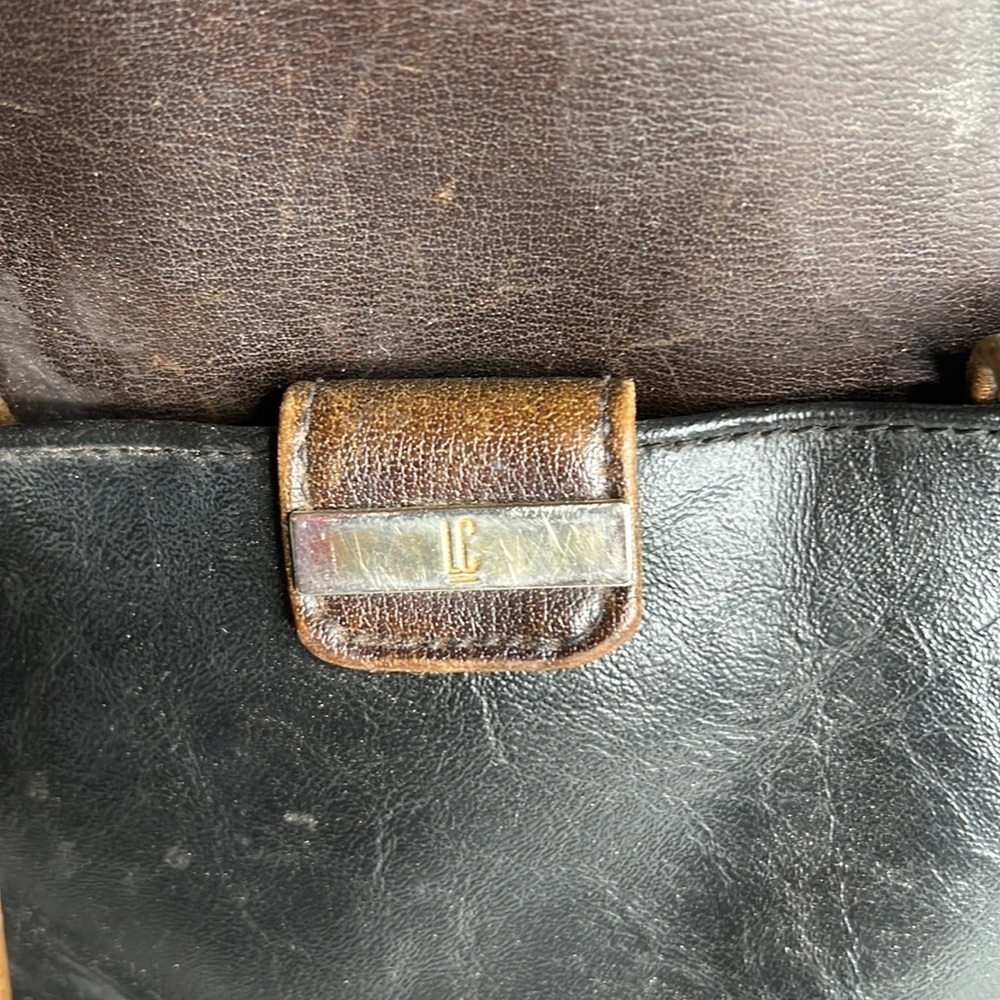 Liz Claiborne Vintage 80’s Crossbody Brown/Black Purse - Picture 2 of 11